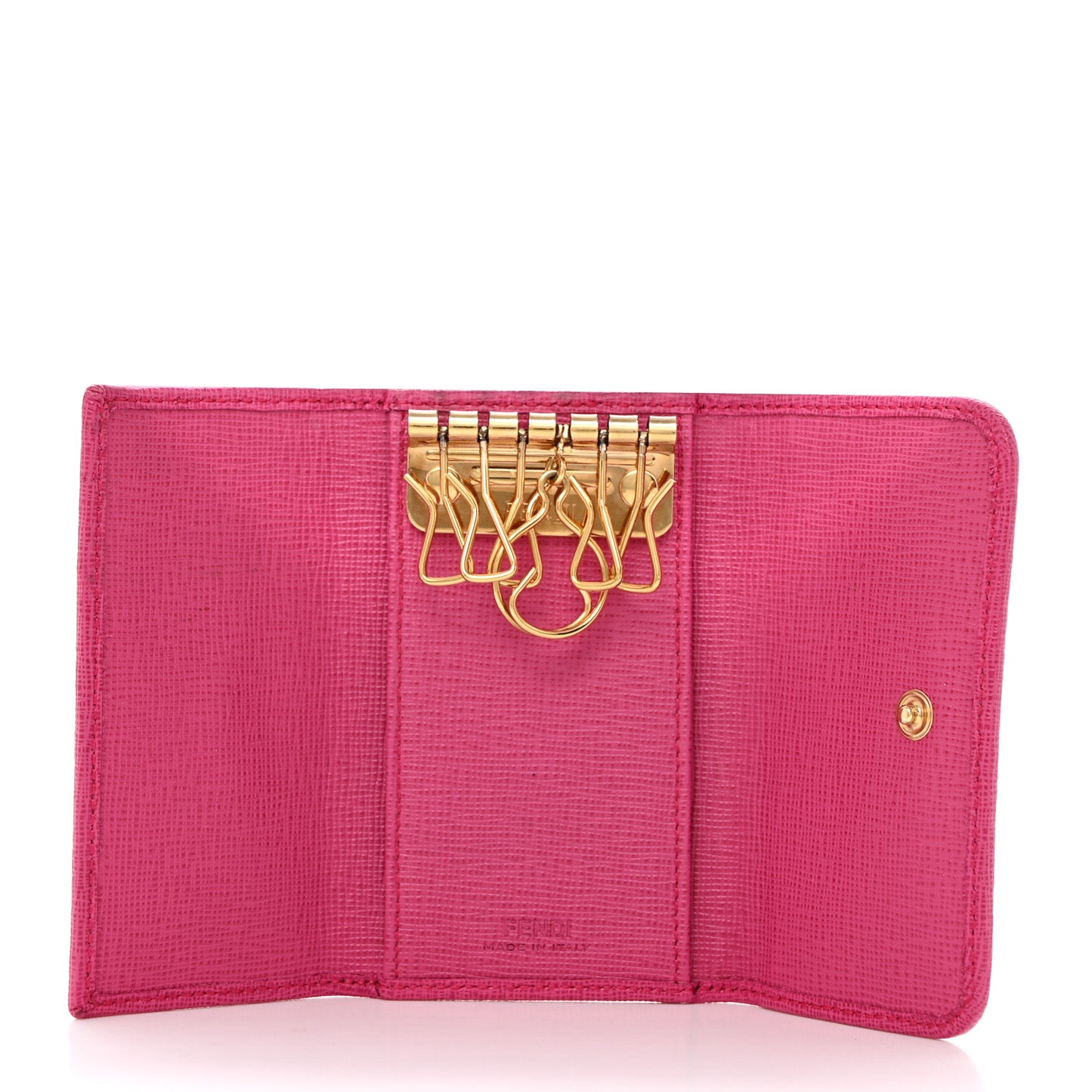 Zucca Spalmati Vitello Elite 6 Key Holder Tobacco Ciclamino
