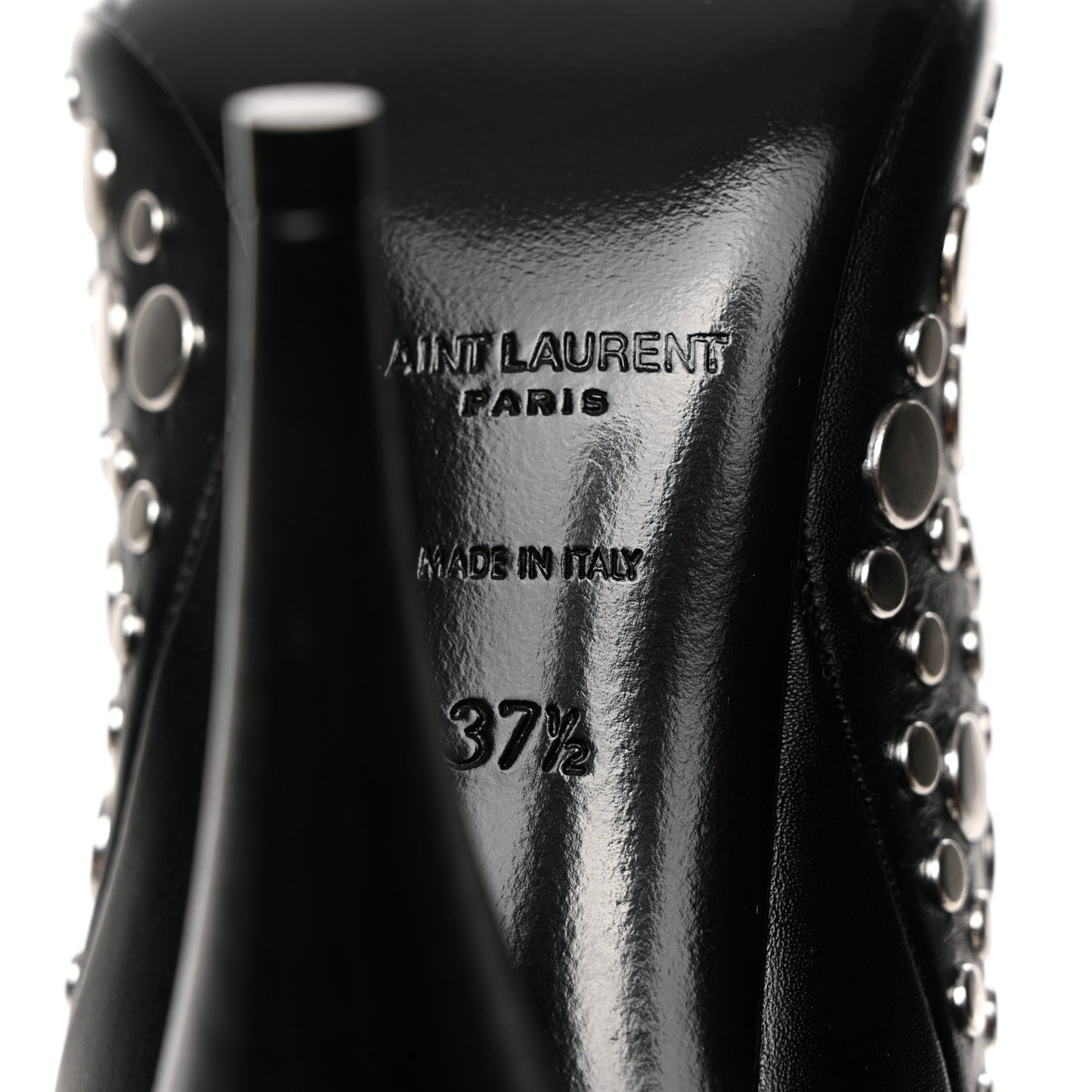 Vertigo Stella Calfskin Nikel Palladio Kiki 110 Studded Over The Knee Boots 37.5 Black