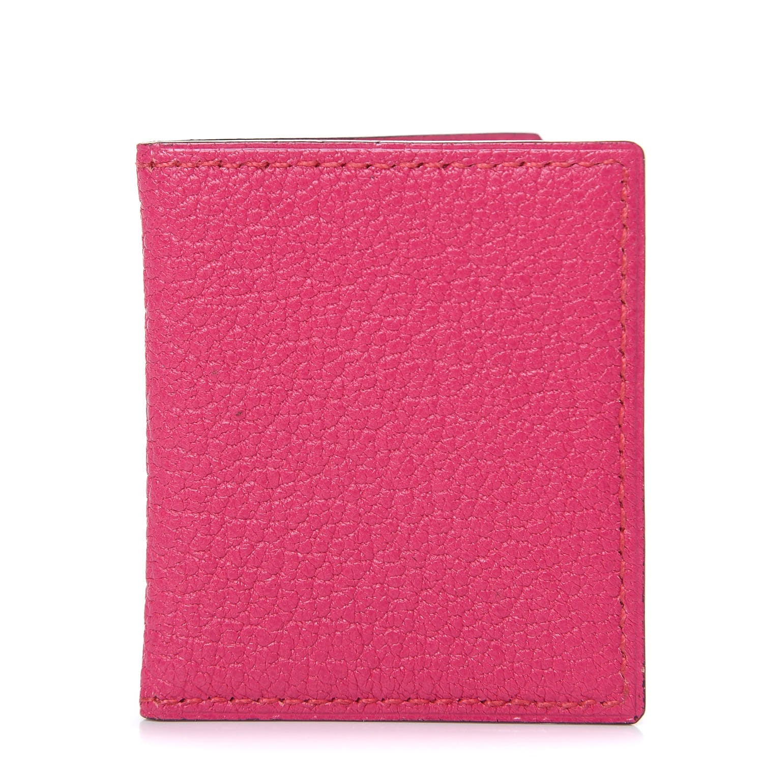Hermes Chevre Mysore Photo Frame Wallet Rose Shocking 1 of 7