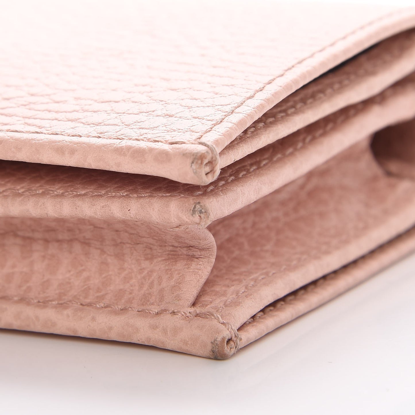 Dollar Calfskin GG Marmont Card Case Perfect Pink