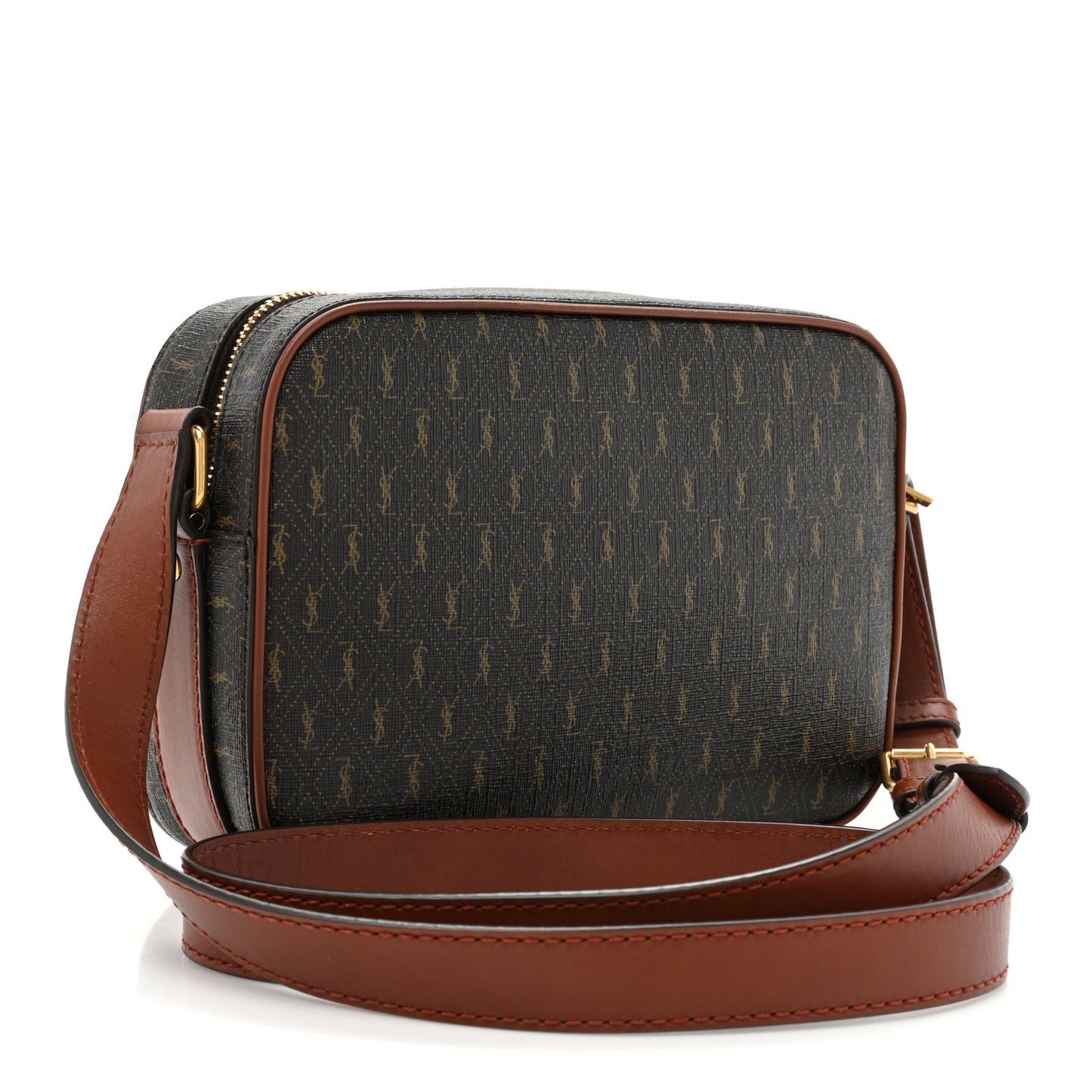 Canvas Smooth Calfskin Le Monogramme Camera Bag Chestnut