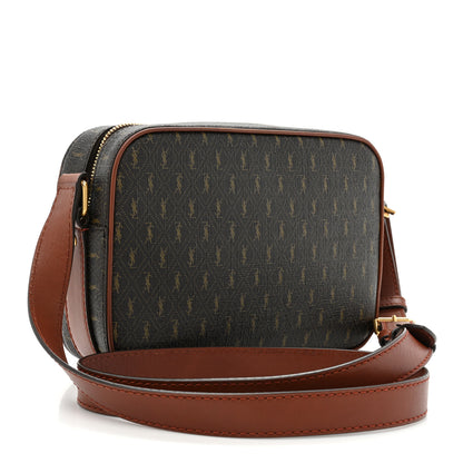 Saint Laurent Canvas Smooth Calfskin Le Monogramme Camera Bag Chestnut 3 of 11