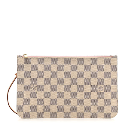 Louis Vuitton Damier Azur Neverfull MM GM Pochette Rose Ballerine 1 of 8