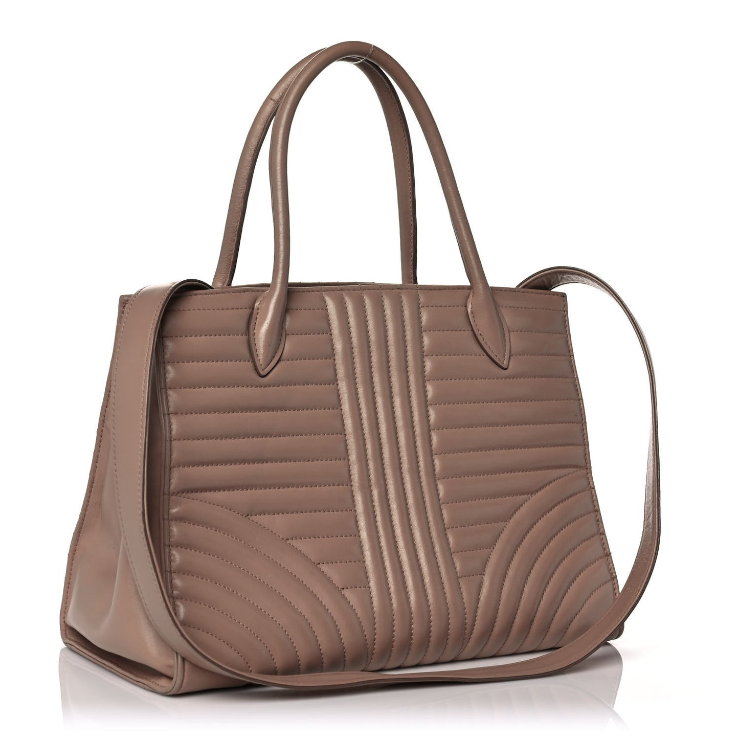 Soft Calfskin Impunture Diagramme Tote Cipria