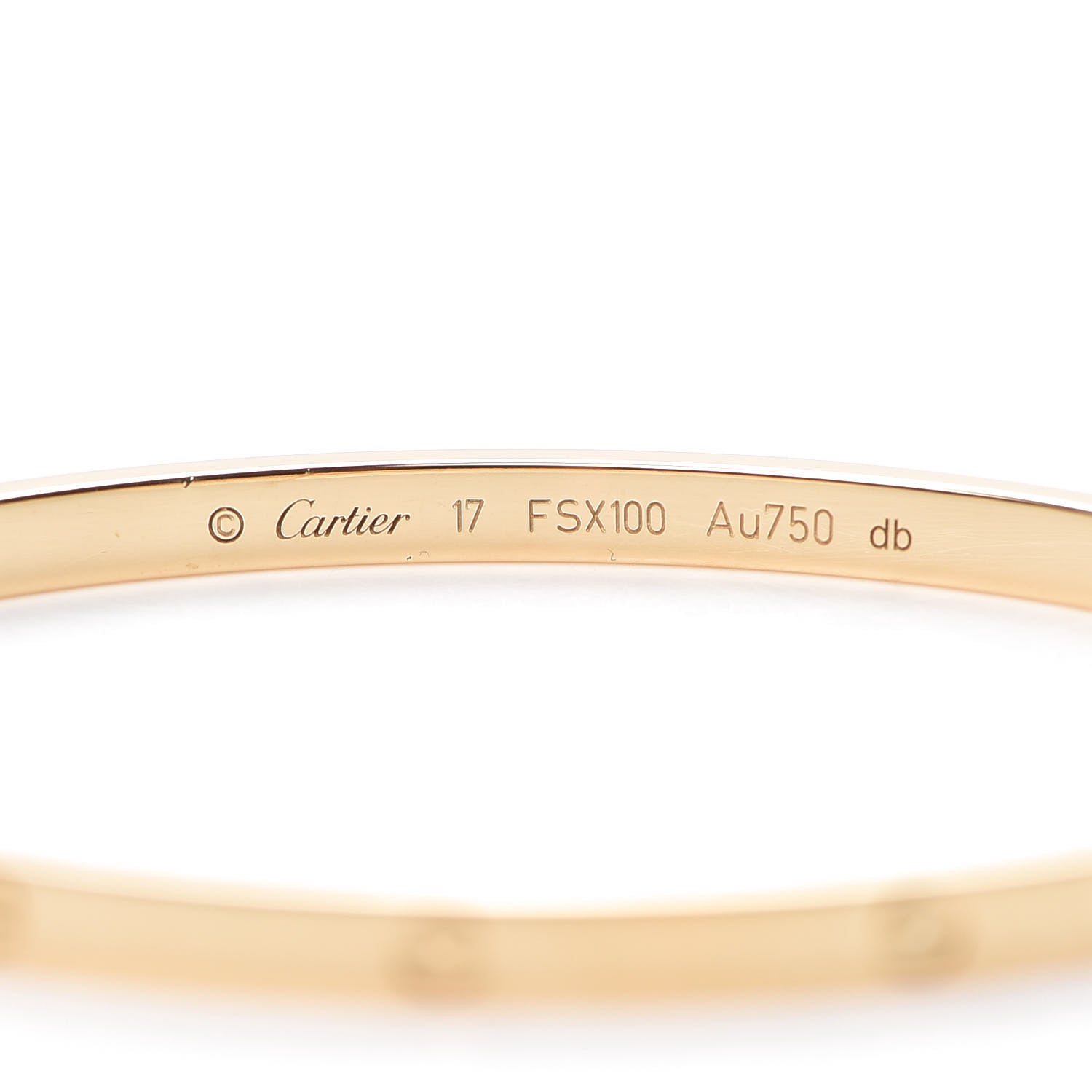 Cartier 18K Yellow Gold Small LOVE Bracelet 17 5 of 7