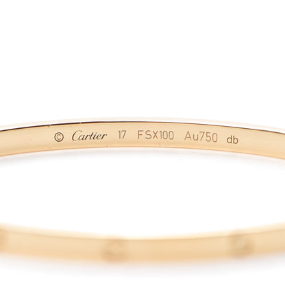 Cartier 18K Yellow Gold Small LOVE Bracelet 17 5 of 7