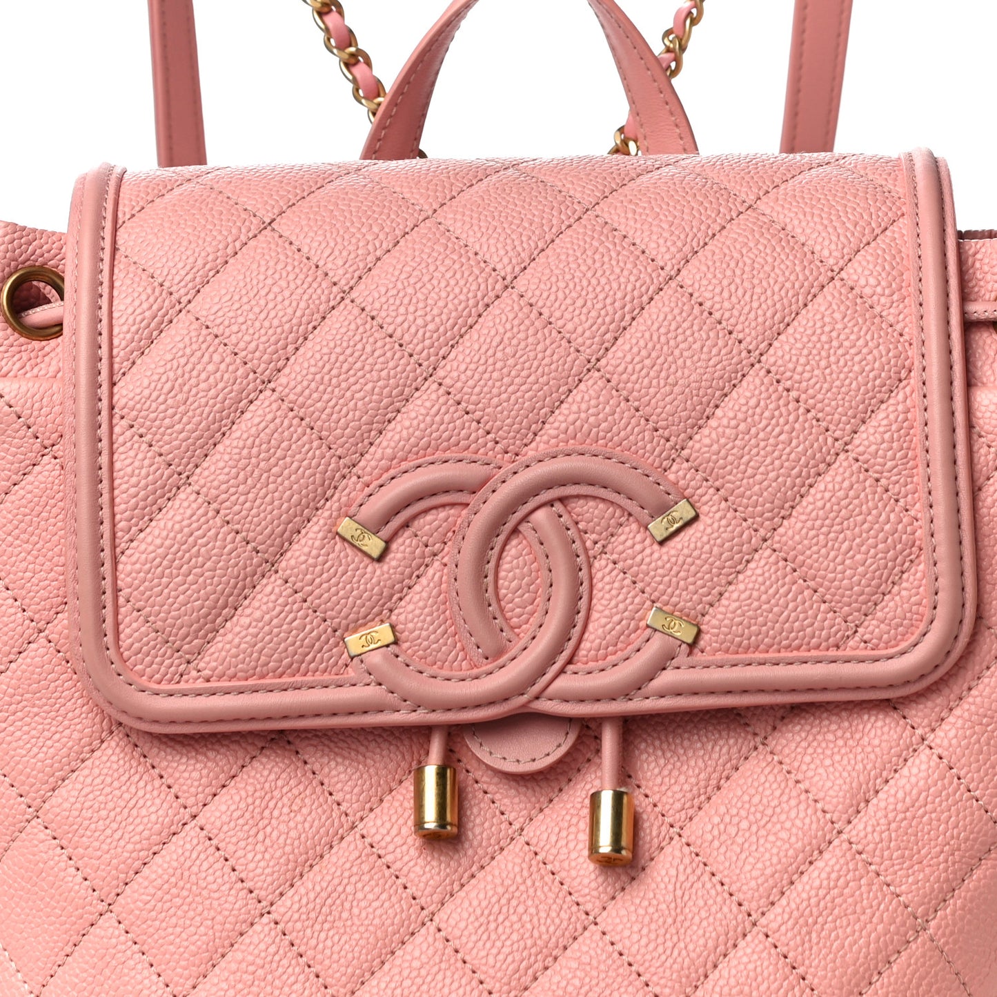 Caviar Quilted Filigree Backpack Pink