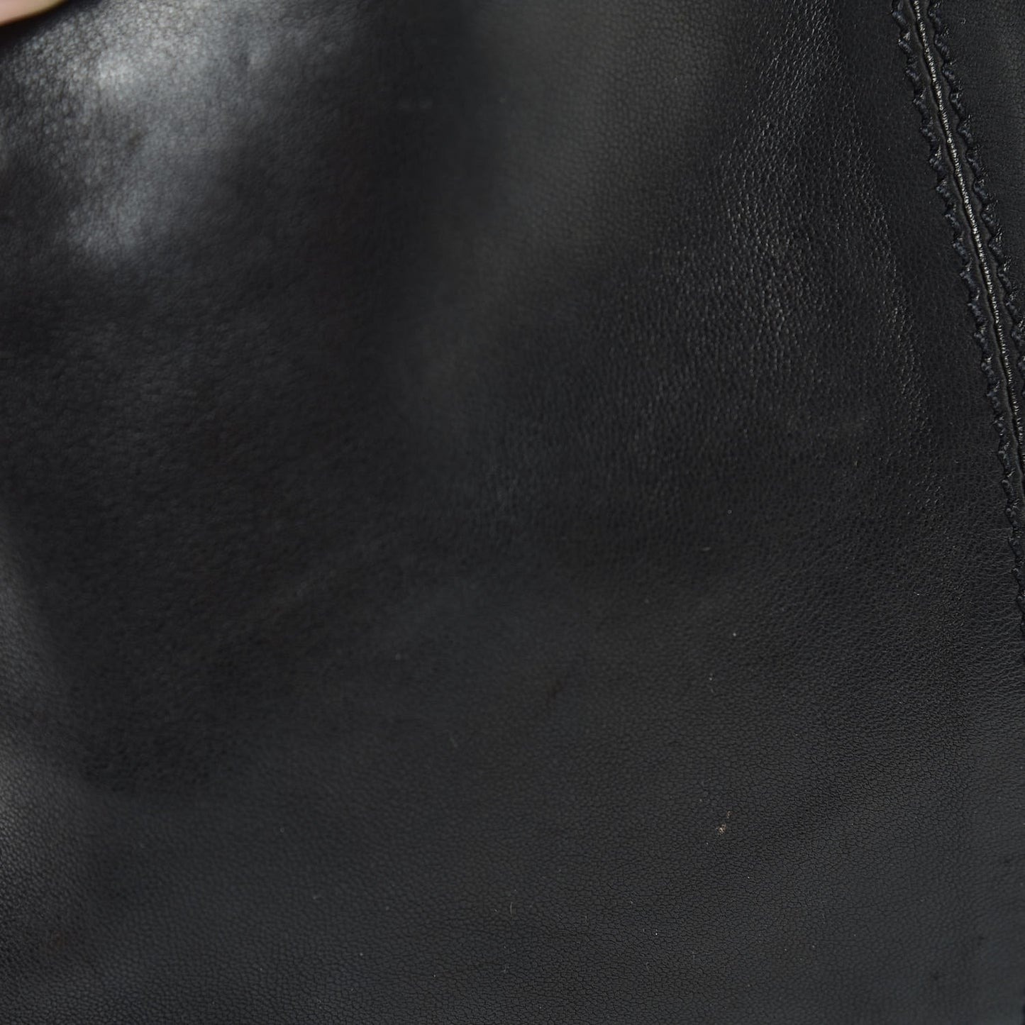 Glace Calfskin Shoulder Bag Black