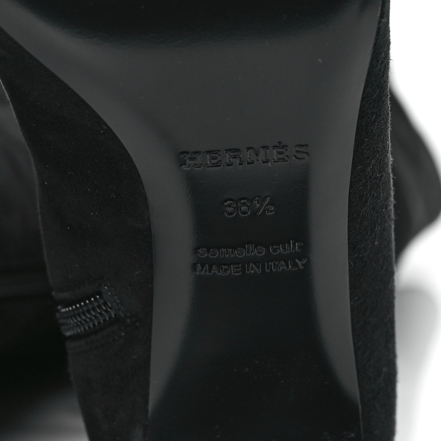 Velvet Goatskin Betty 60 Boots 38.5 Black