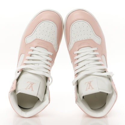 Louis Vuitton Calfskin Monogram Womens LV Stadium Mid Top Sneaker 42 Rose Clair Pink 2 of 11