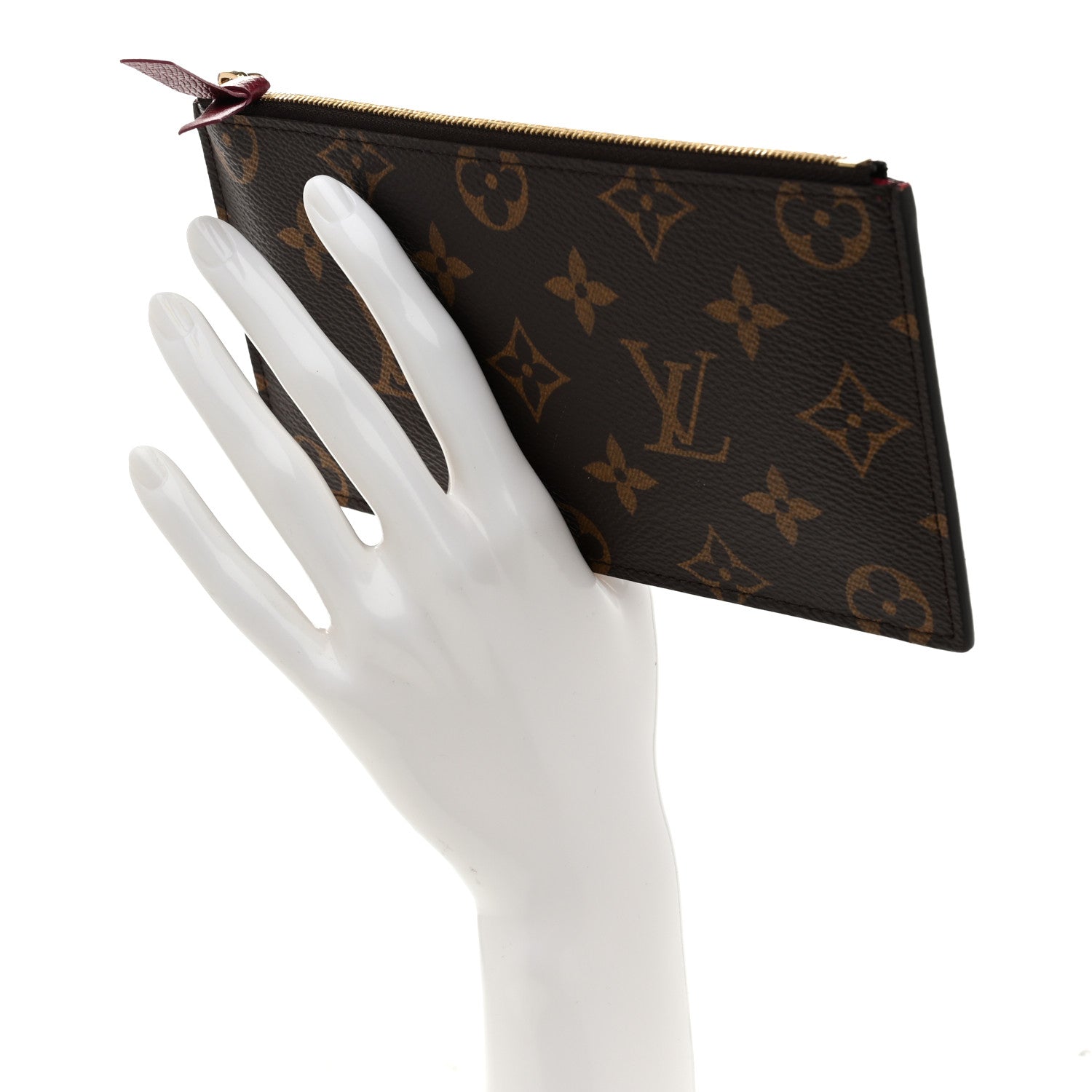 Louis Vuitton Monogram Felicie Chain Wallet Zippered Insert Fuchsia 2 of 6