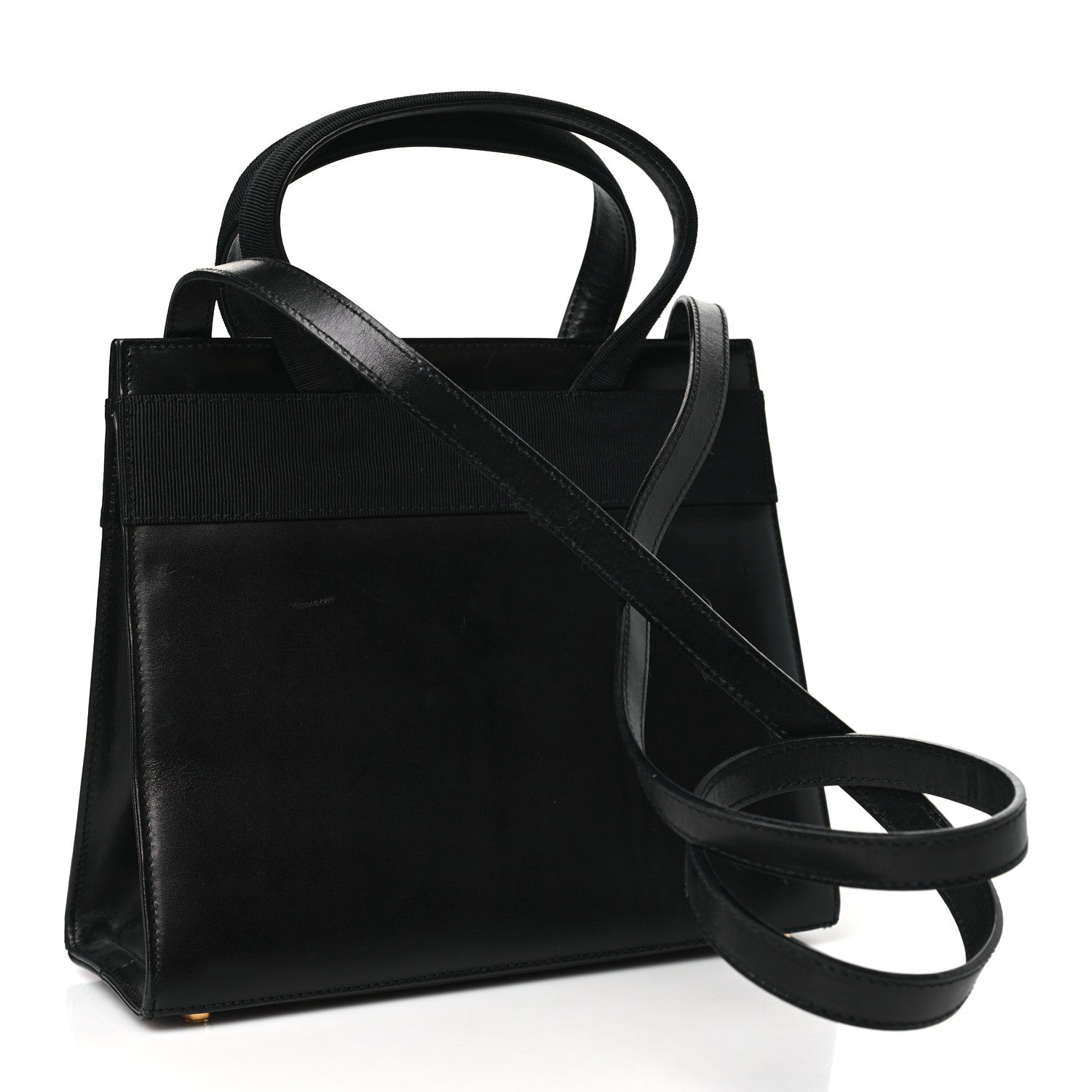 Salvatore Ferragamo Calfskin Medium Vara Bow Top Handle Tote Black 3 of 10