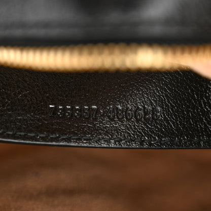 Gucci Monogram Matelasse Diagonal Small GG Marmont Chain Shoulder Bag Beige Black 7 of 12