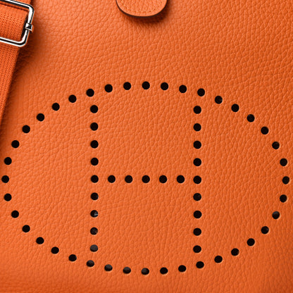 Hermes Taurillon Clemence Evelyne III PM Orange 12 of 13