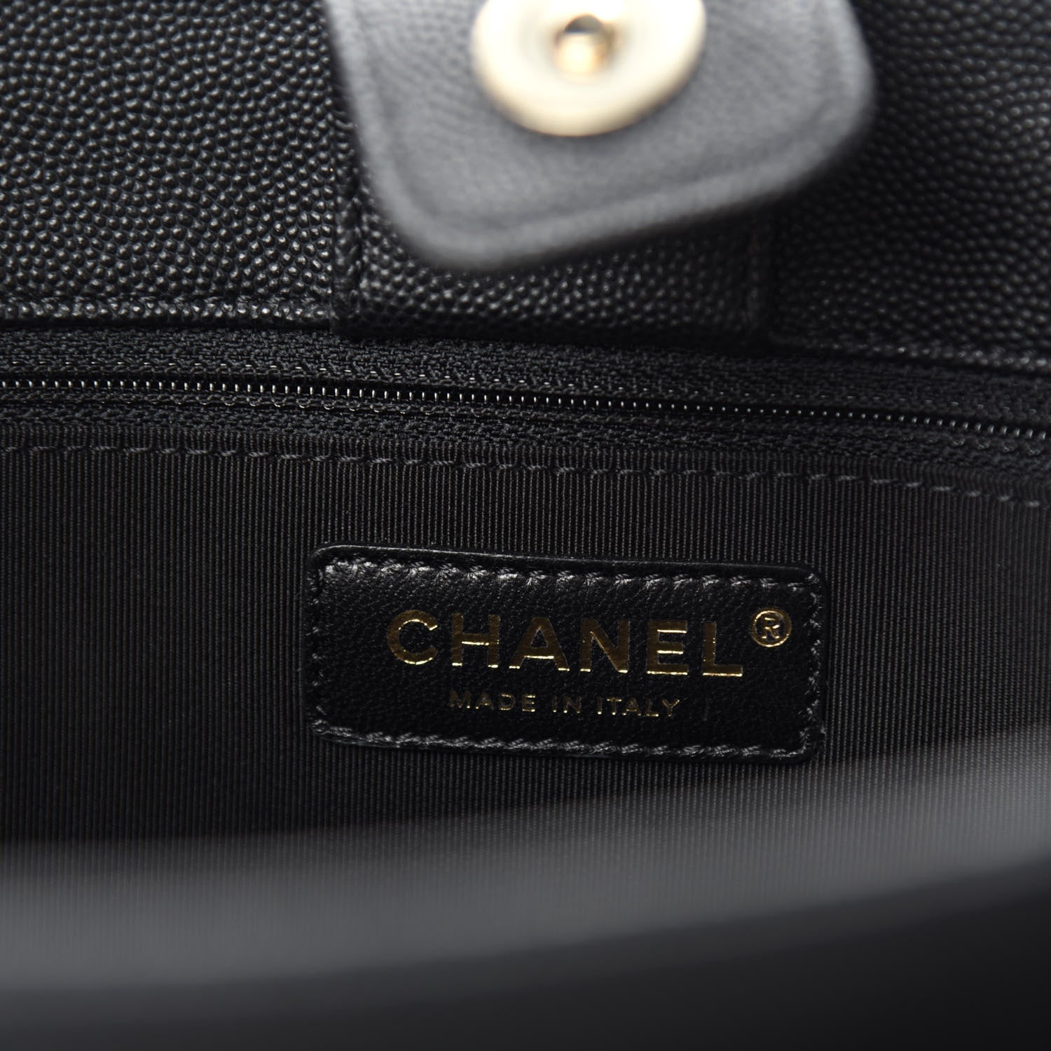 Chanel Caviar Quilted In Out Flap Shopping Tote Black 9 of 12