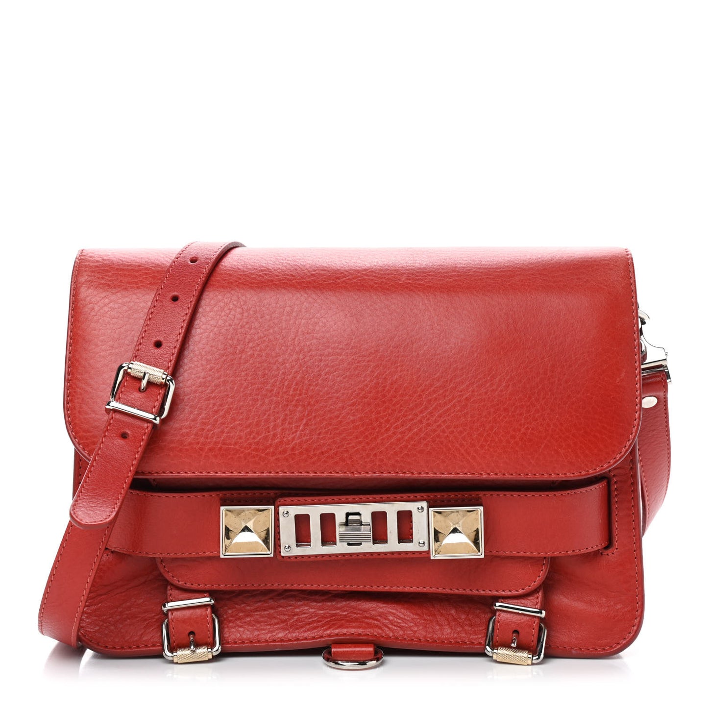 Calfskin Mini PS11 Classic Shoulder Bag Red
