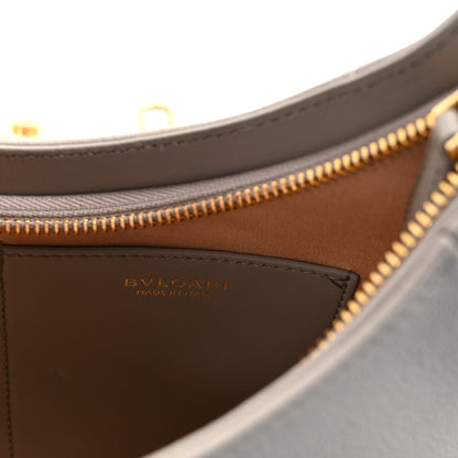 Bulgari Urban Grain Smooth Calfskin Serpenti Ellipse Shoulder Bag Foggy Opal 6 of 9