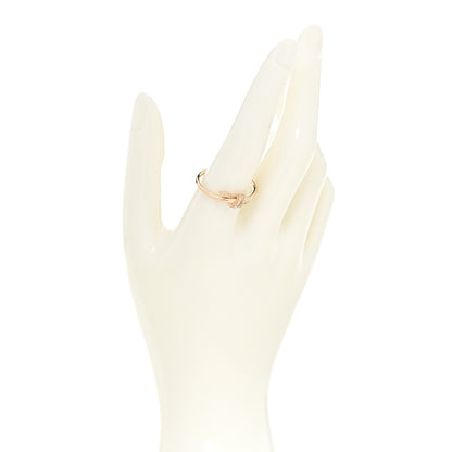 Tiffany 18K Rose Gold Diamond Small Knot Ring 65 11 2 of 4