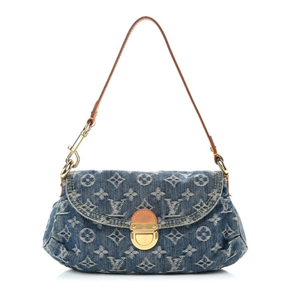 Louis Vuitton Monogram Denim Mini Pleaty Blue 1 of 9