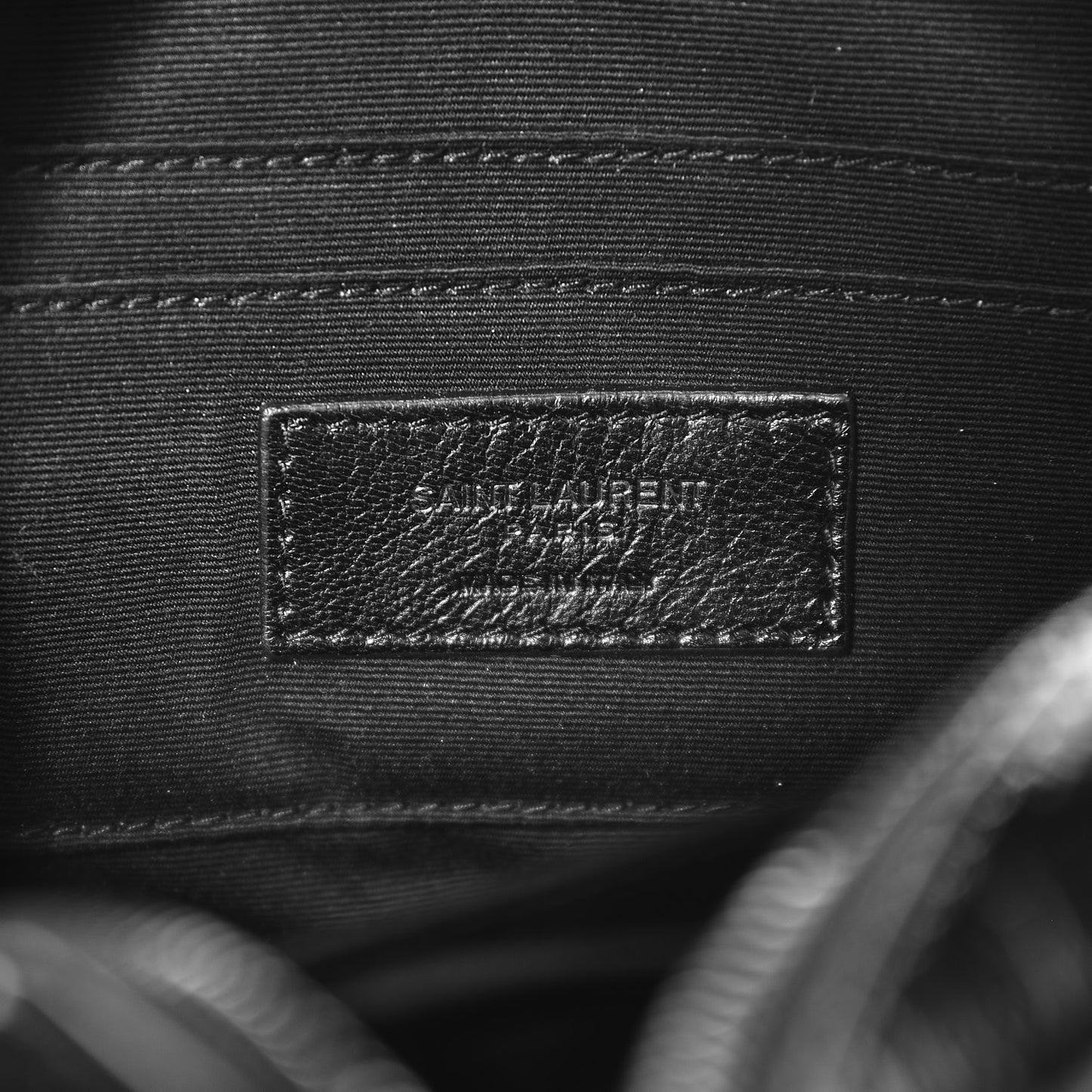 Sequin Patent Monogram Blogger Bag Black