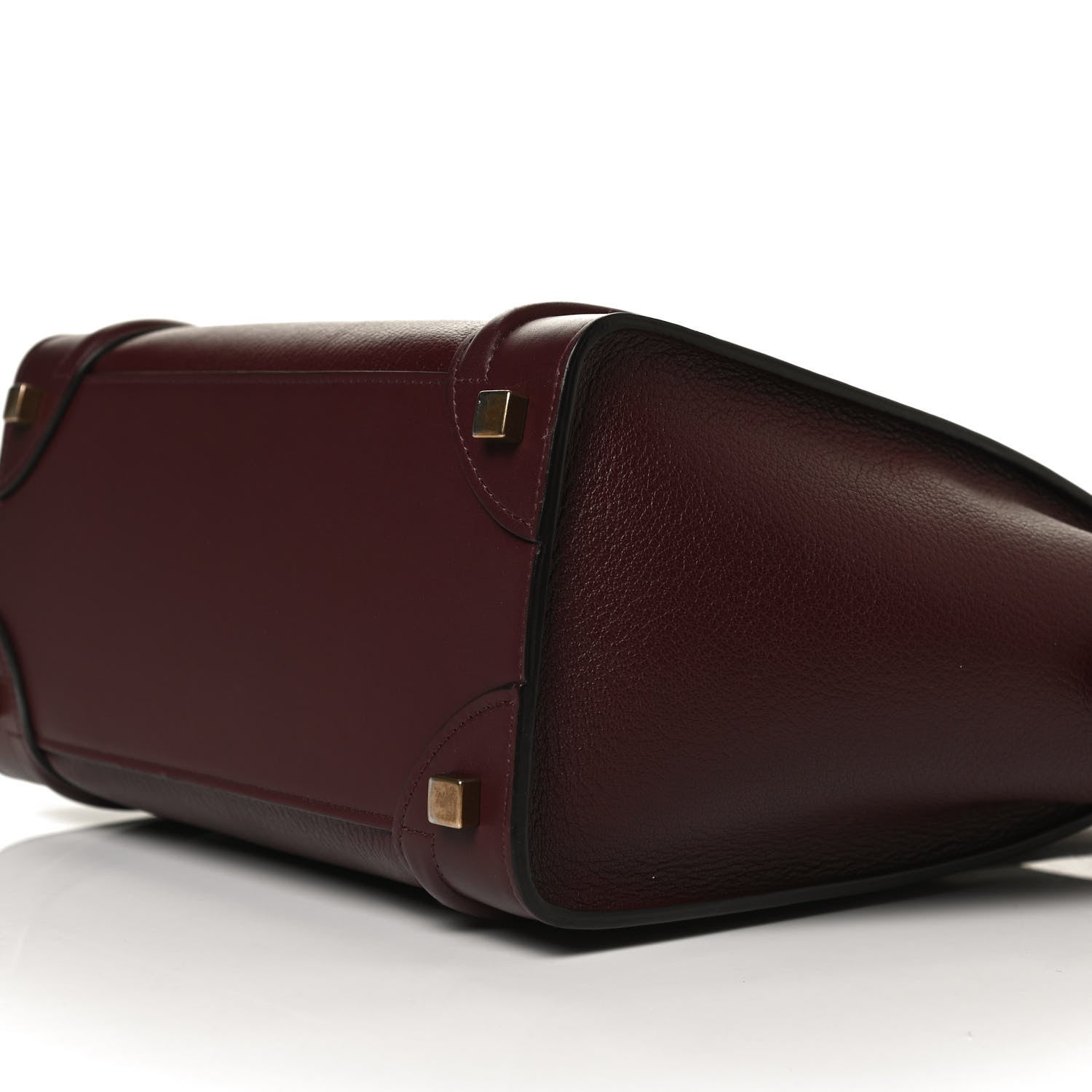 Celine Goatskin Calfskin Micro Luggage Burgundy 9 of 11