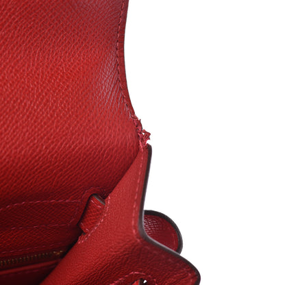 Hermes Epsom Kelly Sellier 32 Rouge Casaque 23 of 37