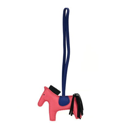 Hermes Milo Lambskin Grigri Rodeo Horse Bag Charm PM Rose Azalee Vert Cypress Bleu Electrique 1 of 4