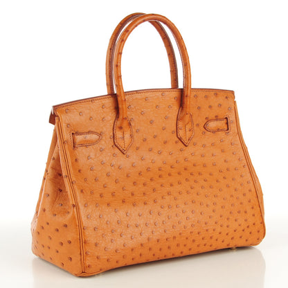 Hermes Ostrich Birkin 30 Gold 11 of 17