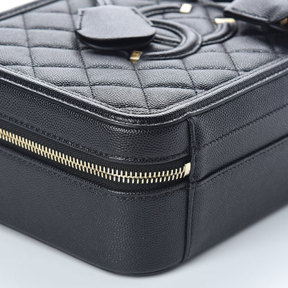 Chanel Caviar Quilted Medium CC Filigree Vanity Case Black 9 of 11