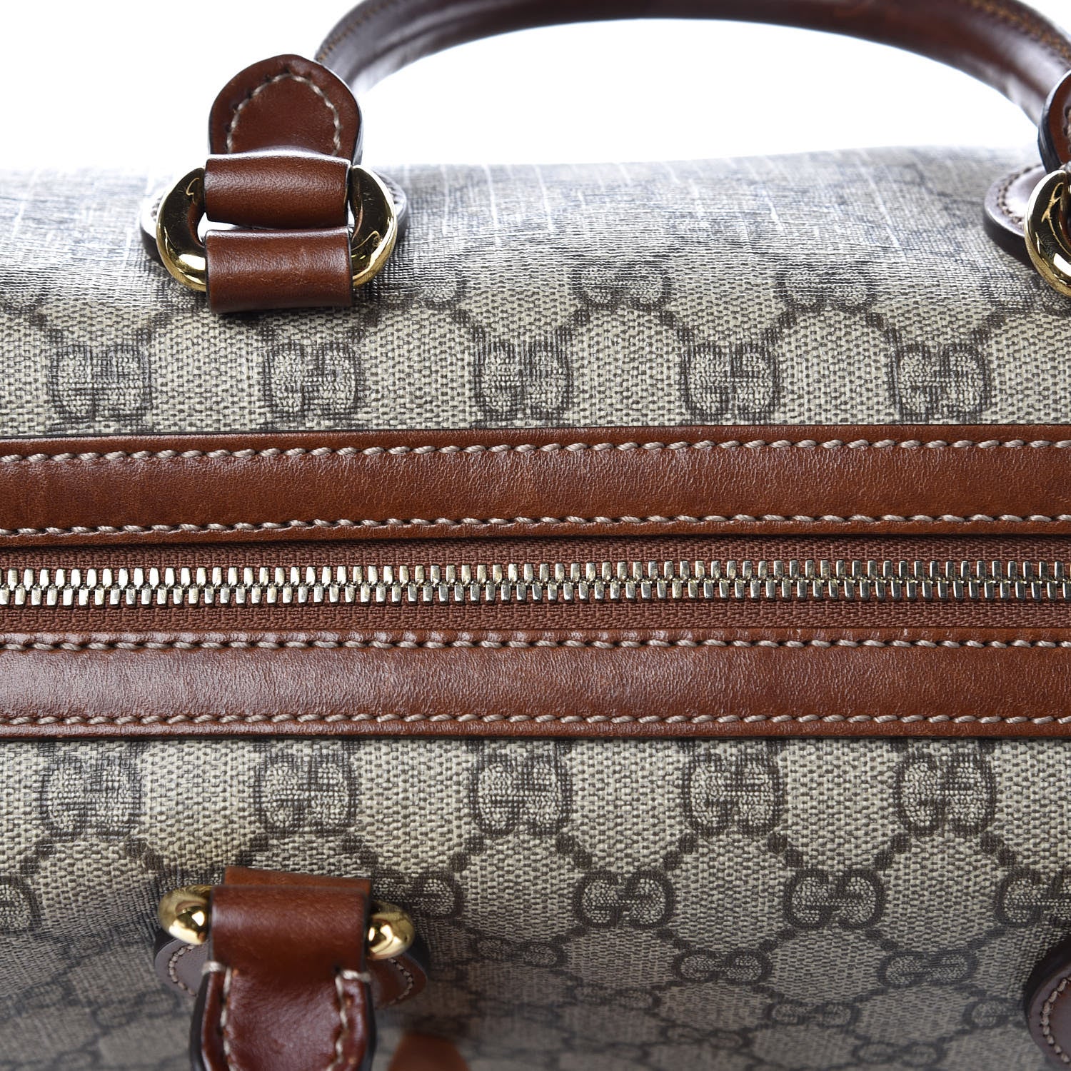 Gucci GG Supreme Monogram Medium Boston Beige Cuir 13 of 15