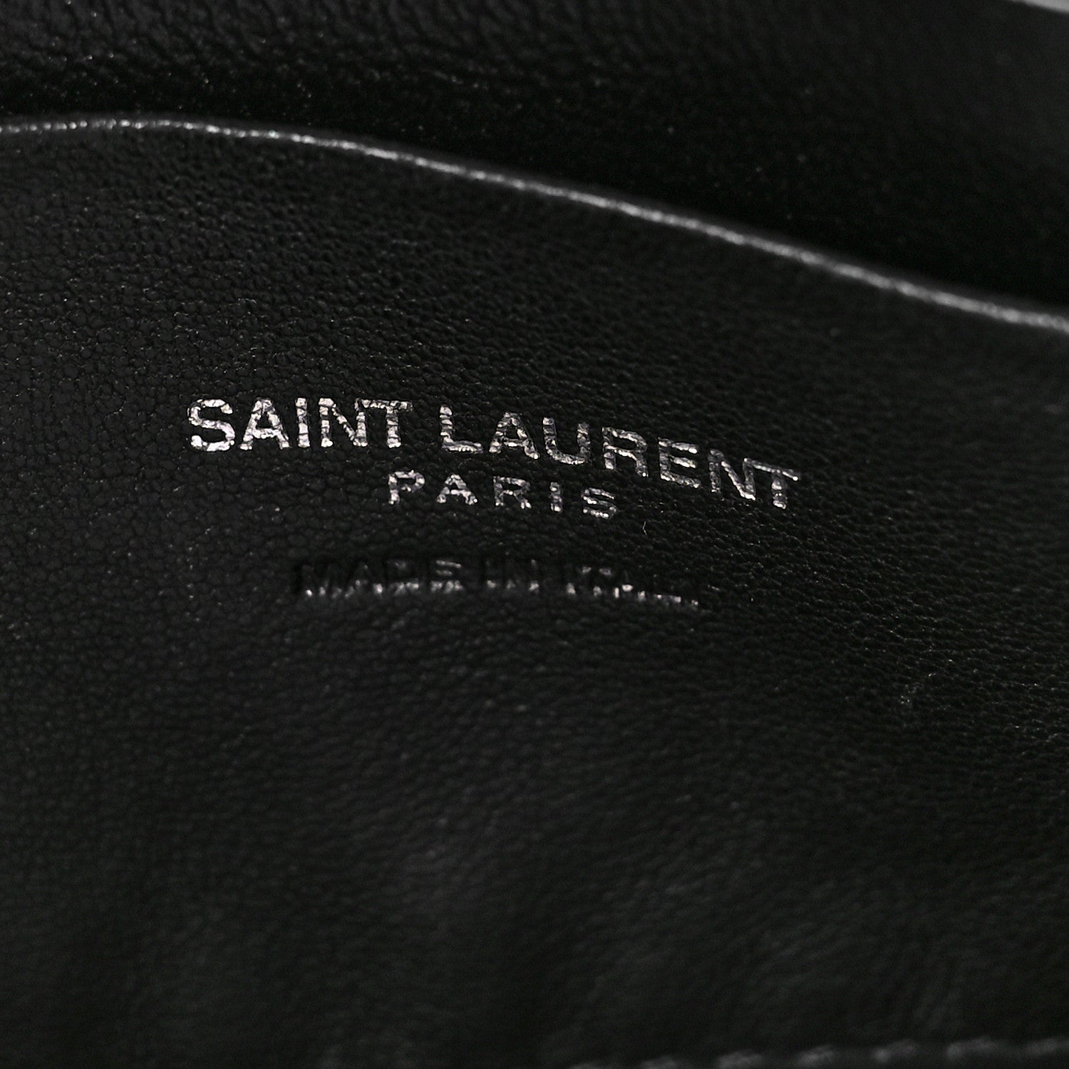 Saint Laurent Grain De Poudre Matelasse Monogram Mini Lou Camera Bag Black 6 of 8