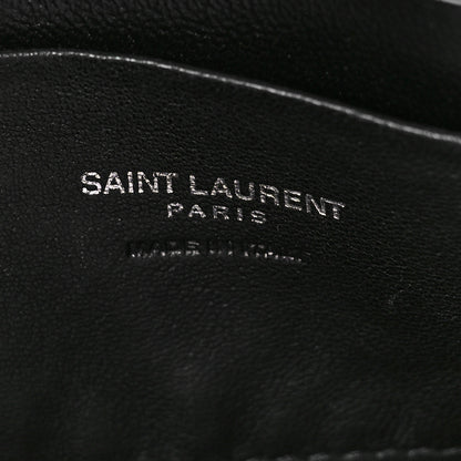 Saint Laurent Grain De Poudre Matelasse Monogram Mini Lou Camera Bag Black 6 of 8