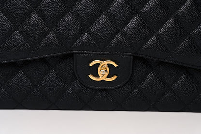 Chanel Caviar Quilted Jumbo Double Flap Black 8 of 11