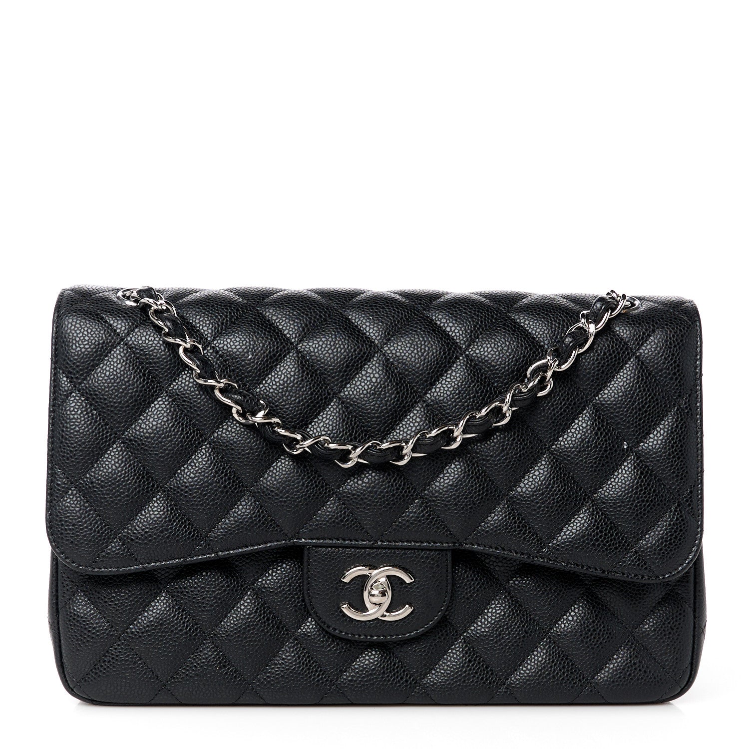 Chanel Caviar Quilted Jumbo Double Flap Black 1 of 11