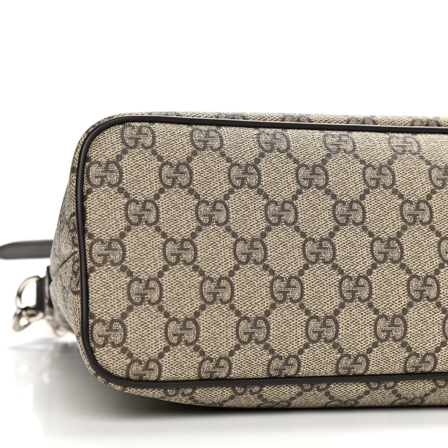 Gucci GG Supreme Monogram Small Zippered Tote Dark Brown 9 of 10