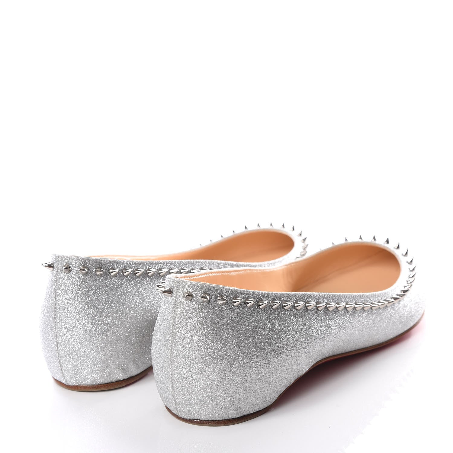 Christian Louboutin Mini Glitter Anjalina Flats 36 Silver 4 of 7