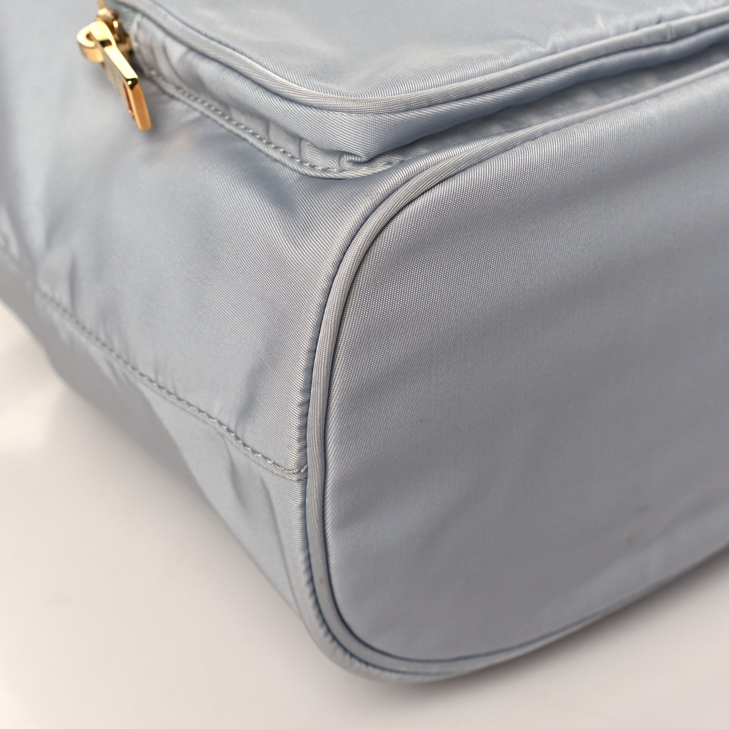 Re-Nylon Saffiano Duet Bucket Crossbody Bag Fiordaliso