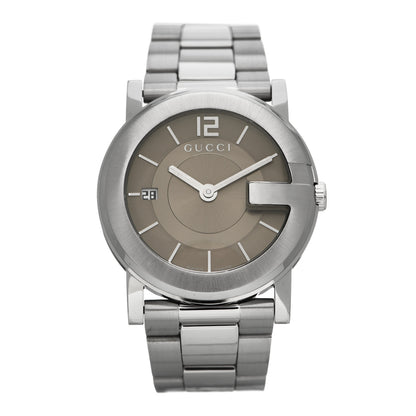 Gucci Stainless Steel 36mm G-Round Quartz Watch Brown 1 of 5