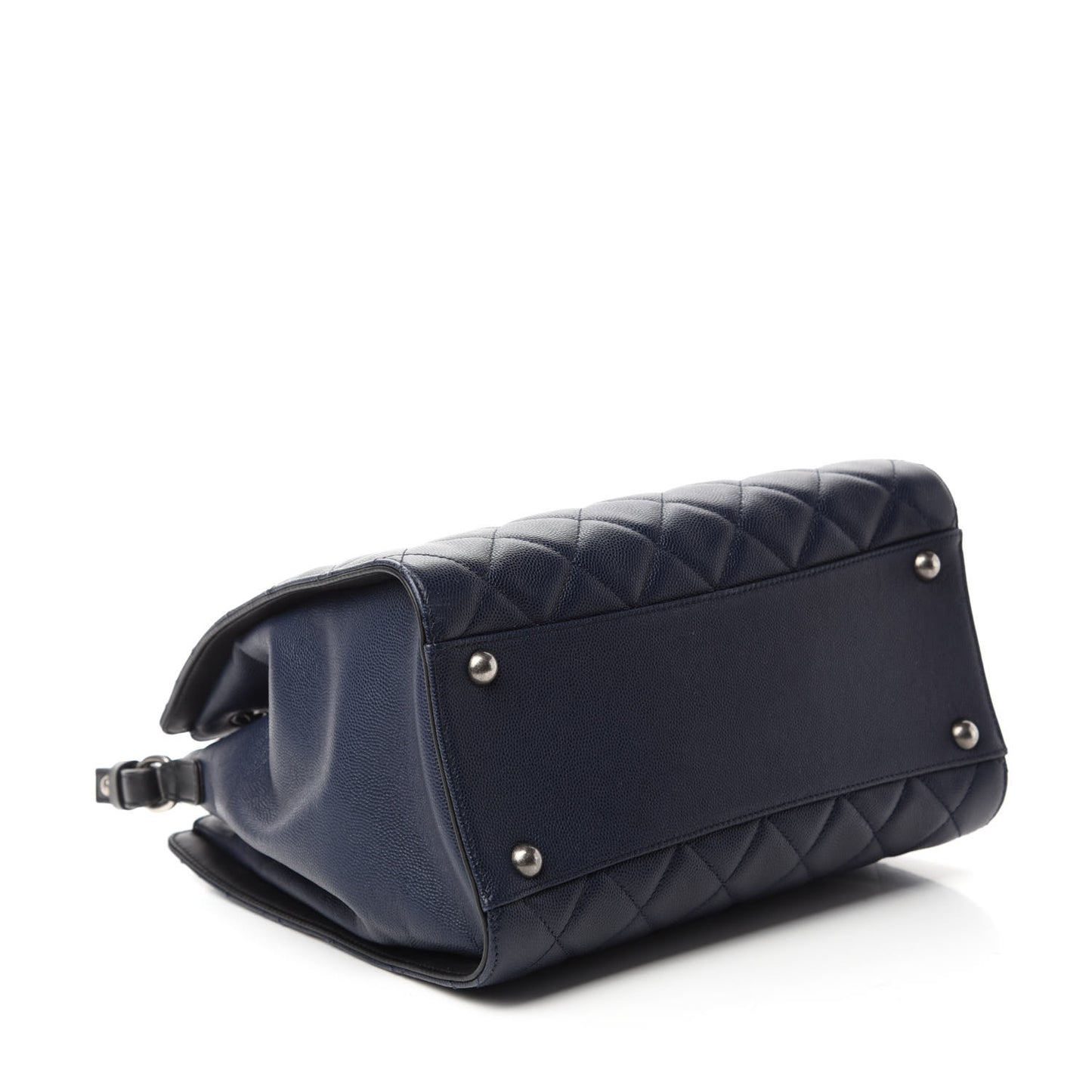 Caviar Quilted Medium CC Bucket Bag Dark Blue