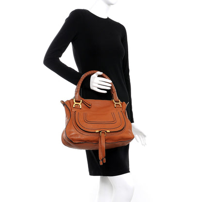 Chloe Calfskin Medium Marcie Satchel Tan 3 of 15