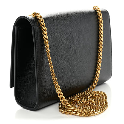 Saint Laurent Grain De Poudre Small Monogram Kate Satchel Black 5 of 19