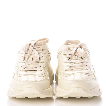 Gucci Calfskin Logo Mens Rhyton Sneakers 8.5 Ivory 2 of 7