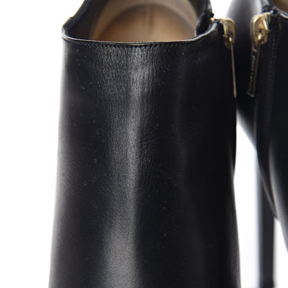 Jimmy Choo Shiny Grainy Lambskin Lindsey 100 Ankle Boots 40.5 Black 9 of 11