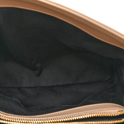 Saint Laurent Calfskin Y Quilted Monogram Medium Loulou Chain Satchel Dark Beige 5 of 14