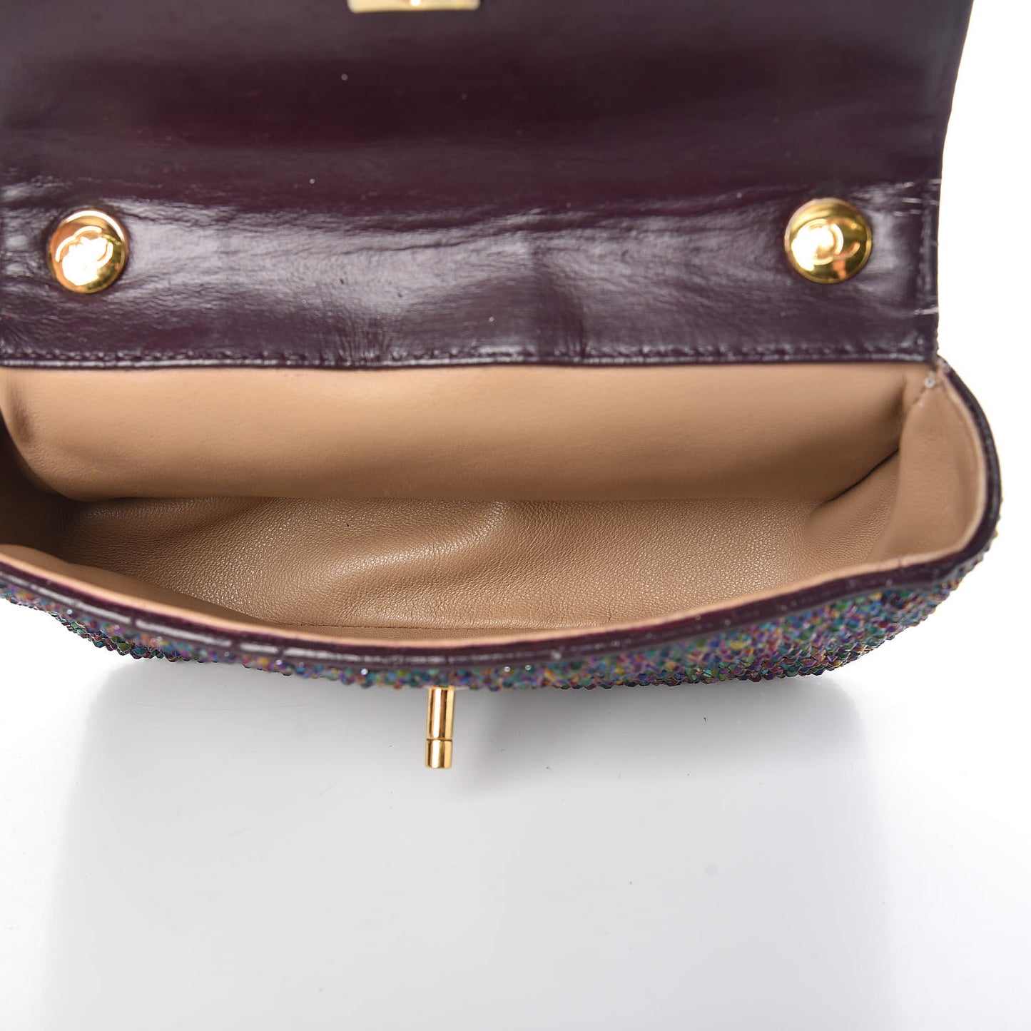 Strass Encrusted Mini Rectangular Flap Bag Multicolor