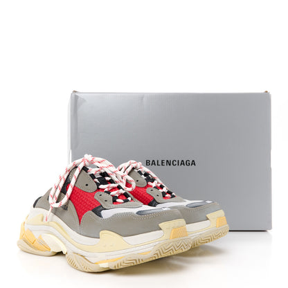 Balenciaga Fabric Mesh Womens Triple S Mule Sneakers 40 Grey Red 9 of 9