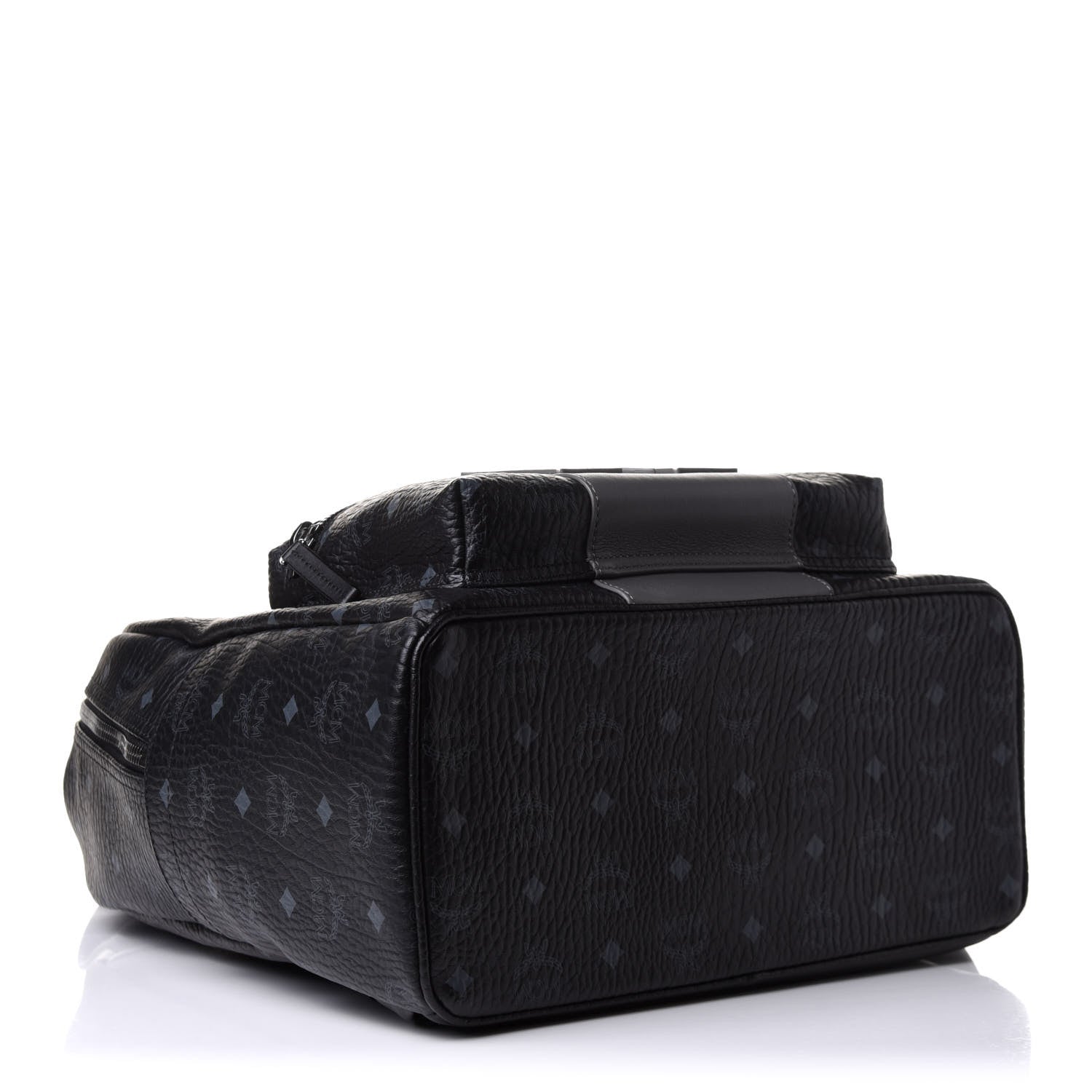 MCM Visetos Medium Stark Logo Stripe Backpack Black 7 of 21
