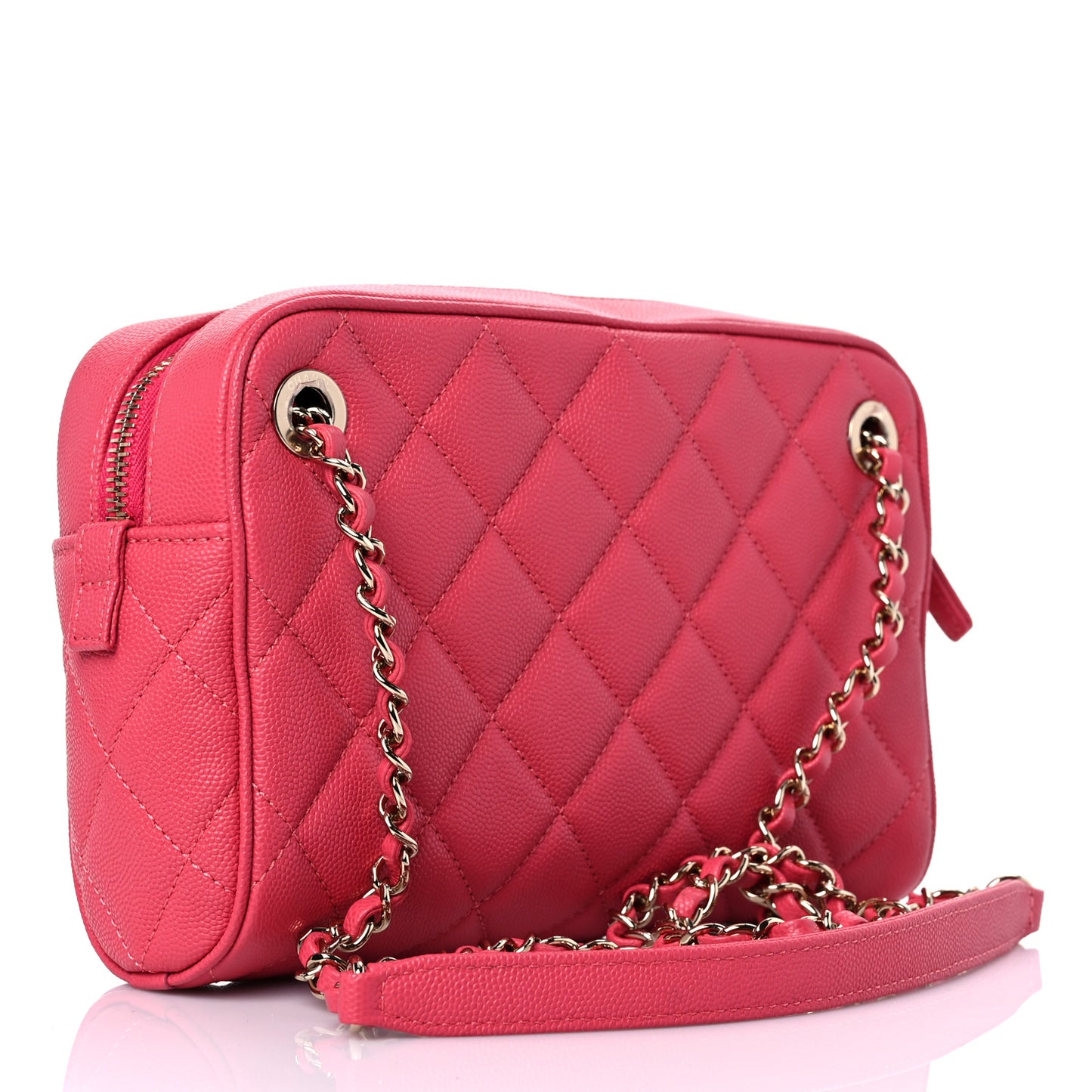 Caviar Quilted Small In & Out Camera Case Pink