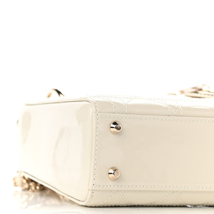Christian Dior Patent Cannage Mini Lady Dior Ivory 7 of 9