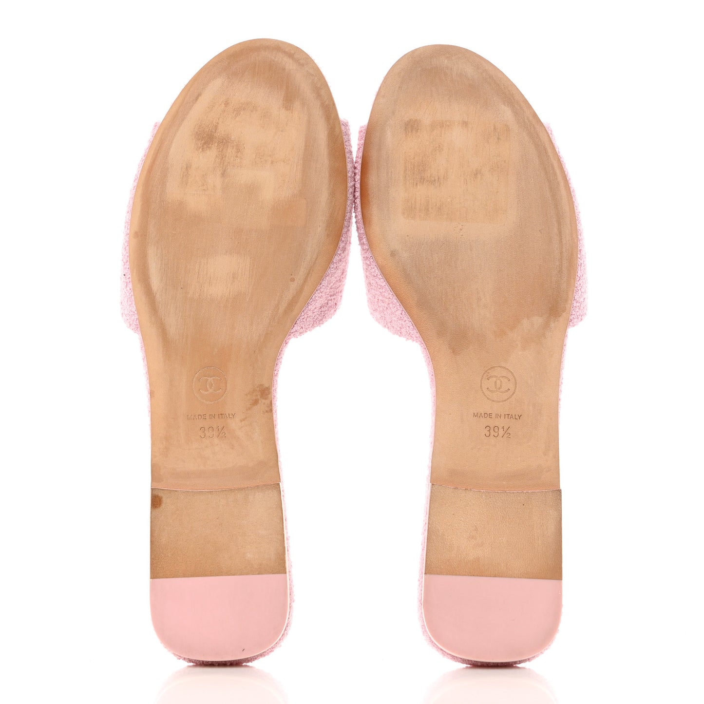 Tweed Pearl CC Sandals 39.5 Pink